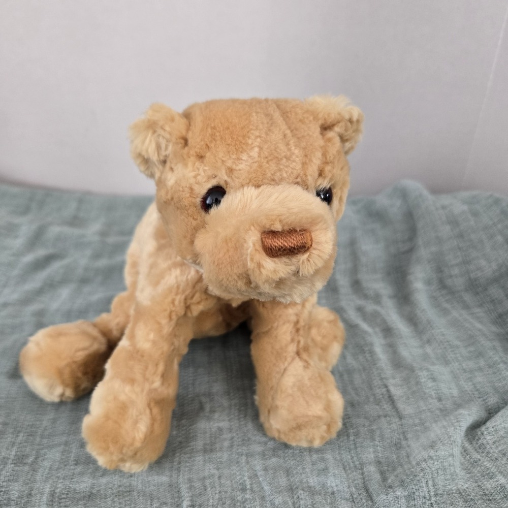 GUND Zig Zag Sitting Stuffed Teddy Bear Golden Brown #6426 Plush 11" Huggable